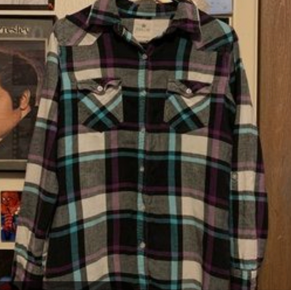 PacSun Flannel Shirt Nollie Y2K Plaid Button Up
